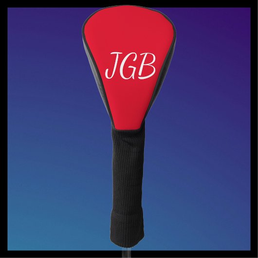Monogrammed Rood en Wit of kies Uw Kleur Golfheadcover