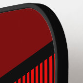 Monogrammed rood gestreept pickleball paddle (Links Detail)
