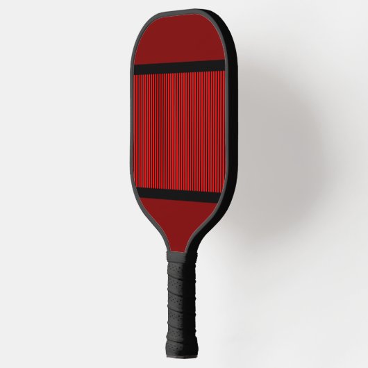 Monogrammed rood gestreept pickleball paddle (Links)