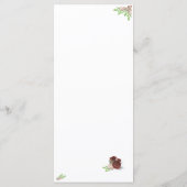 Monogrammed Roos-Corsage-menukaart Menu (Achterkant)