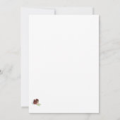 Monogrammed Roos-Corsage Wedding Invitation Kaart (Achterkant)