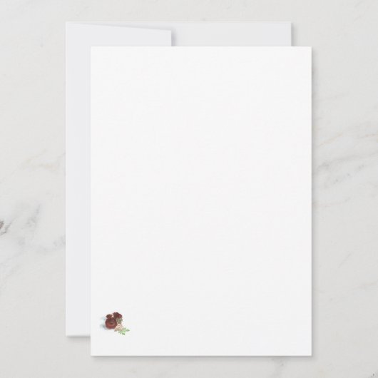 Monogrammed Roos-Corsage Wedding Invitation Kaart (Achterkant)