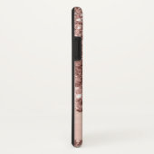 Monogrammed Roos Gold Glitter Drift op roze metale Case-Mate iPhone Case (Achterkant/rechts)