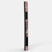 Monogrammed Roos Gold Glitter Drivers op zwart Case-Mate iPhone Case (Achterkant/rechts)