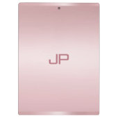 Monogrammed Roos Gold Sjabloon - Aangepaste klas Klembord (Achterkant)