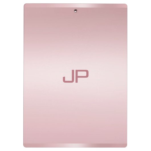 Monogrammed Roos Gold Sjabloon - Aangepaste klas Klembord (Achterkant)