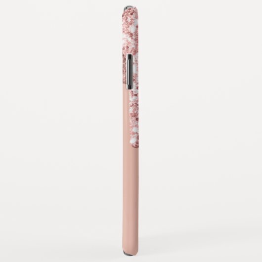 Monogrammed Roos Gold Sparkle Glitter Drift Hoesje (Achterkant/rechts)