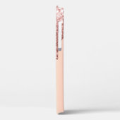 Monogrammed Roos Gold Sparkle Glitter Drivers Case-Mate iPhone Case (Achterkant / Links)