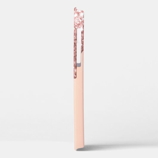 Monogrammed Roos Gold Sparkle Glitter Drivers Case-Mate iPhone Case (Achterkant / Links)