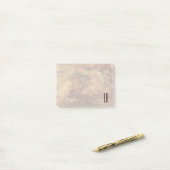 Monogrammed Rough and Weathered Grunge Texture Post-it® Notes (Op bureau)