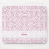 Monogrammed Roze Art Deco Confetti Lace Mandala Muismat (Voorkant)