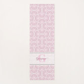 Monogrammed Roze Art Deco Confetti Lace Mandala Yogamat (Voorkant)