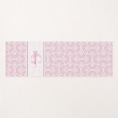 Monogrammed Roze Art Deco Confetti Lace Mandala Yogamat (Voorkant (horizontaal))