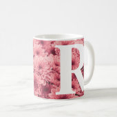 Monogrammed Roze Chrysant Mok (Voorkant rechts)