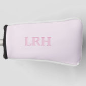 Monogrammed Roze Golf Putter Hoesje voor vrouwen Golfheadcover (Voorkant)