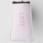 Monogrammed Roze Golf Putter Hoesje voor vrouwen Golfheadcover (Draai 90)