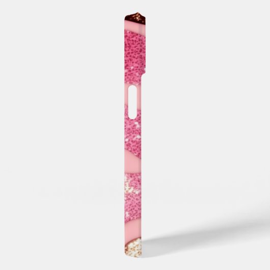 Monogrammed Roze Goud Agaat Dier Glitter Case-Mate iPhone Case (Achterkant / Rechts)