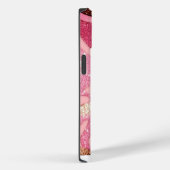 Monogrammed Roze Goud Agaat Dier Glitter Case-Mate iPhone Case (Achterkant / Rechts)