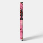 Monogrammed Roze Goud Agaat Dier Glitter Case-Mate iPhone Case (Achterkant / Links)