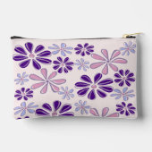 Monogrammed Roze Paarse Bloem Doodle Patroon Etui (Achterkant)