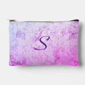 Monogrammed roze & Paarse gemarmerde potloodzak Etui (Voorkant)
