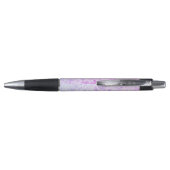 Monogrammed Roze & Paarse Marmered Pen (Achterkant)