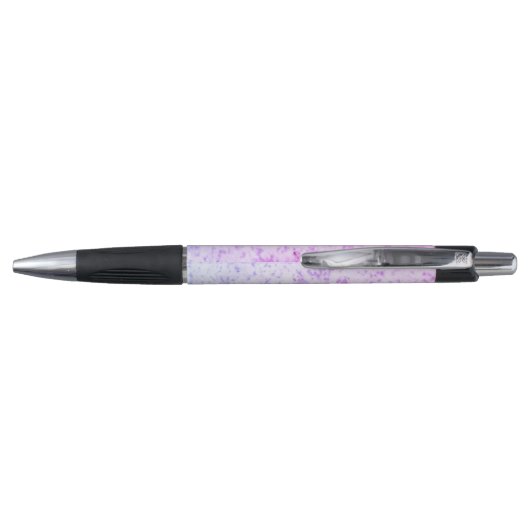 Monogrammed Roze & Paarse Marmered Pen (Achterkant)