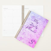 Monogrammed Roze & Paarse Marmered Planner (Display)