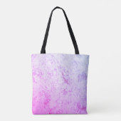 Monogrammed Roze & Paarse Marmered Tote Bag (Achterkant)