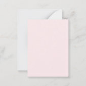 Monogrammed Roze Waterverf Roos Bloem Bloem Notitiekaartje (Achterkant)