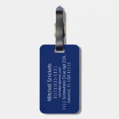 Monogrammed RS Lobsters Blue Bagagelabel (Achterkant verticaal)