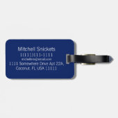 Monogrammed RS Lobsters Blue Bagagelabel (Achterkant horizontaal)