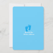 Monogrammed Rubber Ducky Baby shower Invitation Kaart (Achterkant)