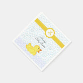 Monogrammed Rubber Ducky Baby shower Napkins Servet (Hoek)