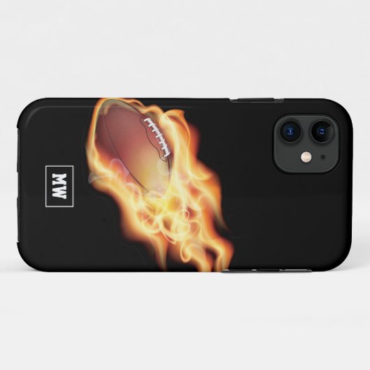 Monogrammed Rugby Hoesje-Mate iPhone Case (Achterkant (horizontaal))