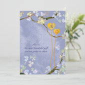 Monogrammed Rustic Blue Country Wedding Kaart (Staand voorkant)