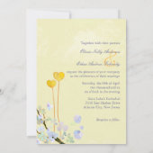 Monogrammed Rustic Blue Country Wedding Kaart (Achterkant)