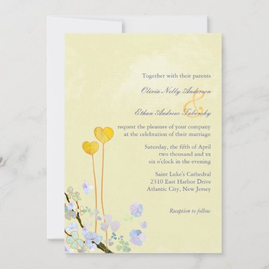 Monogrammed Rustic Blue Country Wedding Kaart (Achterkant)