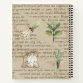 Monogrammed Rustic country herbalist garden trendy Notitieboek (Achterkant)