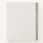 Monogrammed Rustic White Linen Elegant Script Notitieboek (Achterkant)