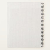 Monogrammed Rustic White Linen Elegant Script Planner (Achterkant)