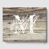 Monogrammed Rustic Wood Boards Guest Book Gastenboek (Achterkant)