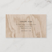 Monogrammed Rustic Wood Elegant Script Visitekaartje (Achterkant)