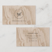 Monogrammed Rustic Wood Elegant Script