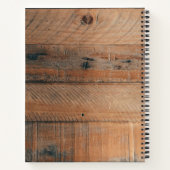 Monogrammed Rustic Wood  Flowers Recipes Notitieboek (Achterkant)