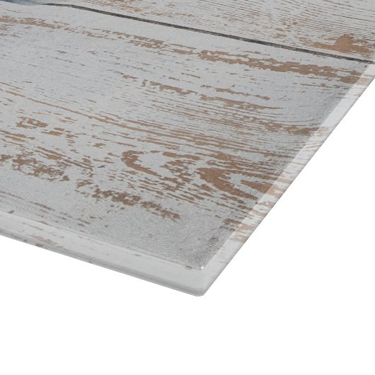 Monogrammed Rustic Wood Green Leaf Krans Snijplank (Hoek)