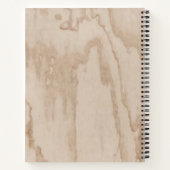 Monogrammed Rustic Wood Texture Elegant Recipe Notitieboek (Achterkant)