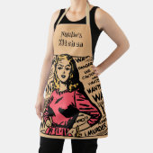 Monogrammed rustige retro keukenchef Woman Schort (Insitu)