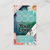 Monogrammed S Daisy Floral Waterverf Logo Visitekaartje (Achterkant)