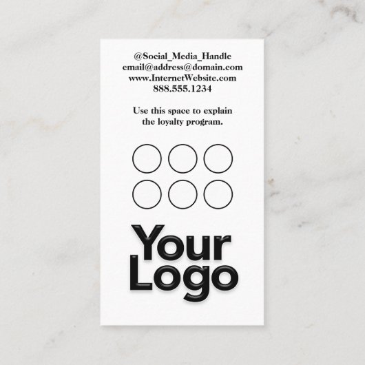 Monogrammed S Floral Zwart-wit Bedrijf Logo Visitekaartje (Achterkant)